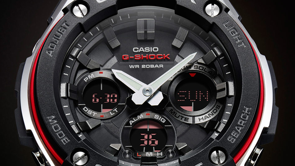 Casio G-Shock G-Steel, detail ciferníka | Hodinky.sk
