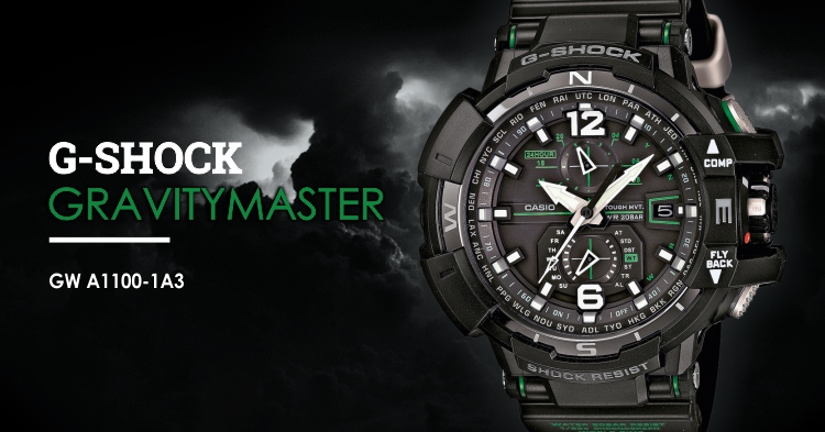 Čo chýba hodinkám Casio G-Shock Gravitymaster GW A1100-1A3? Snáď už len vodotrysk.