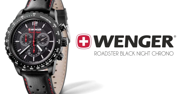 Wenger Roadster Black Night Chrono - športové novinky fascinované čiernou farbou