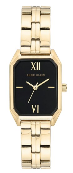 ANNE KLEIN Octagonal Shaped Metal Bracelet Watch AK/3774BKGB