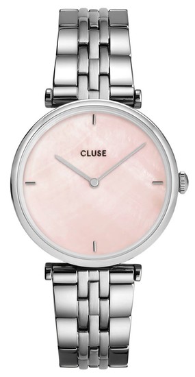 CLUSE TRIOMPHE STEEL SILVER SALMON PINK PEARL CW0101208013