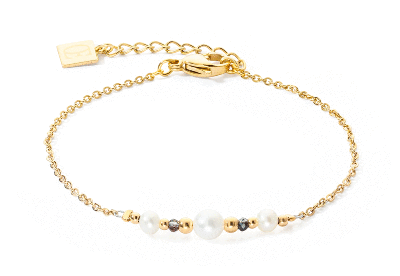 Coeur de Lion Bracelet Modern Princess Freshwater Pearls Gold 1118/30-1416