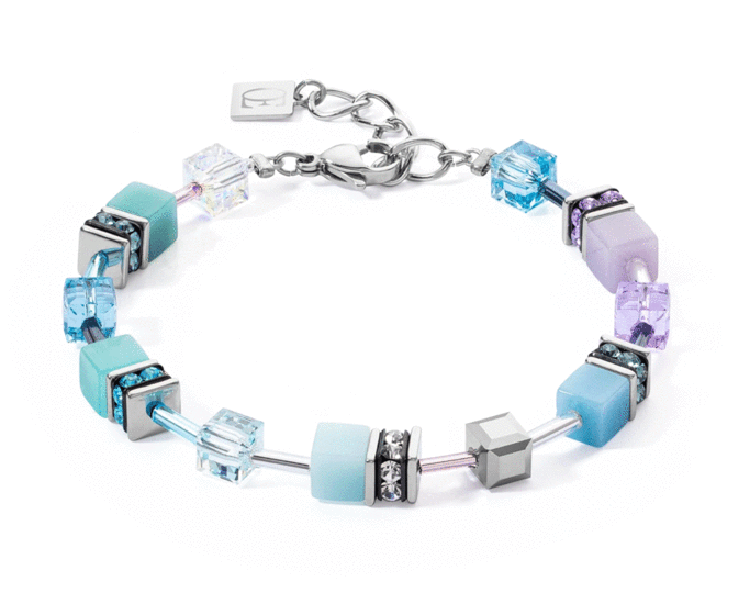Coeur de Lion GeoCUBE® Iconic Bracelet Aqua-Lilac 2838/30-2026