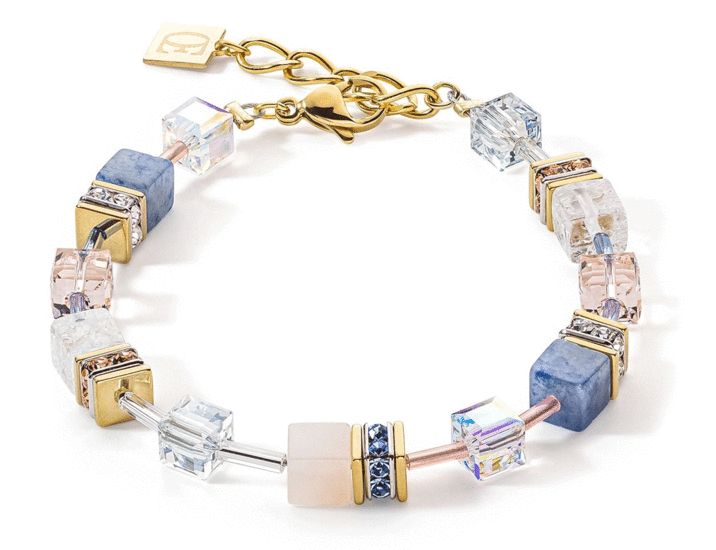 Coeur de Lion GeoCUBE® Iconic Precious bracelet light blue 4605/30-0720