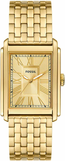 FOSSIL Carraway Three-Hand Gold-Tone Stainless Steel Watch FS6009