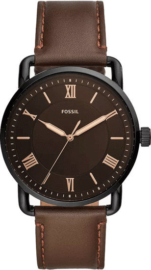FOSSIL Copeland 42 mm Three-Hand Brown Leather Watch FS5666