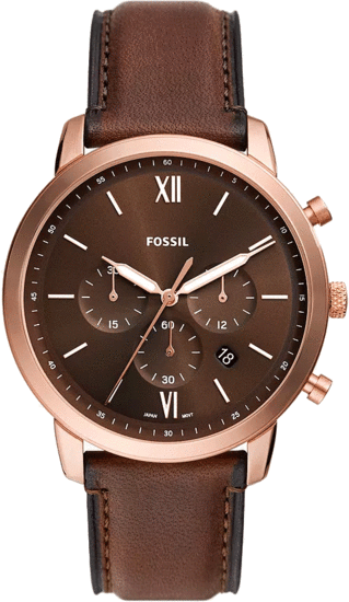 FOSSIL Neutra Chronograph Brown Leather Watch FS6026