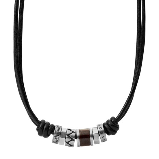 Fossil Black Rondell Necklace JF84068040