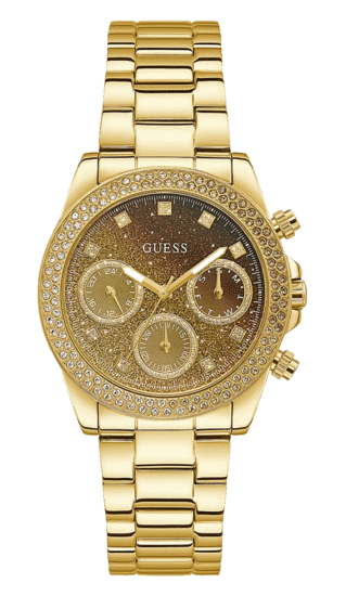 GUESS GOLD TONE CASE GOLD TONE STAINLESS STEEL WATCH GW0483L2