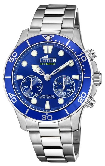 LOTUS MEN'S BLUE CONNECTED STAINLESS STEEL L18800/1