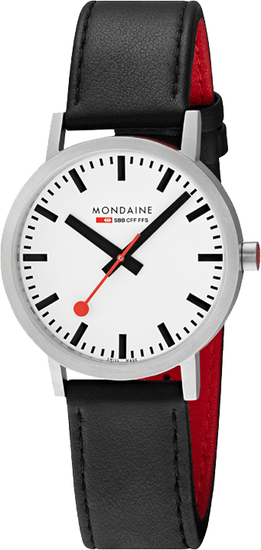 MONDAINE CLASSIC 40mm Black Leather Watch A660.30360.16SBB