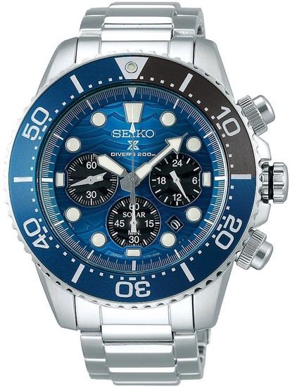 SEIKO PROSPEX SEA SOLAR DIVERS SSC741P1 SAVE THE OCEAN GREAT WHITE SHARK SPECIAL EDITION