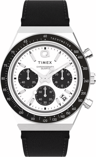 Q TIMEX REISSUE LEATHER WATCH TW2W53400