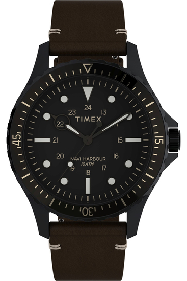 TIMEX Navi XL 41mm Leather Strap Watch TW2V45400