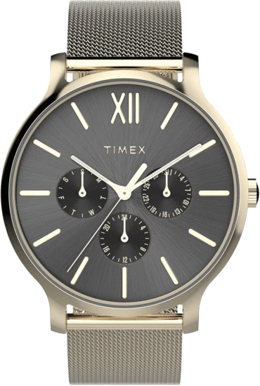 TIMEX TRANSCEND 38MM STAINLESS STEEL MESH STRAP TW2W20000