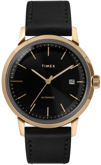 TIMEX Marlin® Automatic 40mm Leather Strap Watch TW2T22800