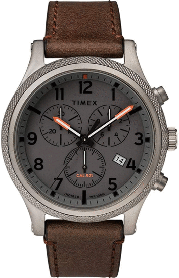 TIMEX Allied LT Chronograph 42mm Leather Strap Watch TW2T32800