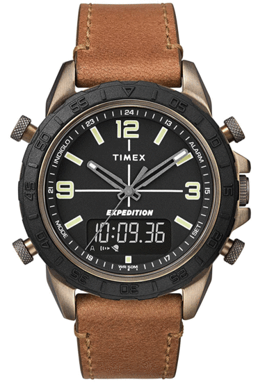 TIMEX Expedition Pioneer Combo 41mm Quick-Release Leather Strap Watch TW4B17200