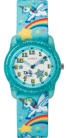 TIMEX Kids Analog 28mm Elastic Fabric Strap Watch TW7C25600
