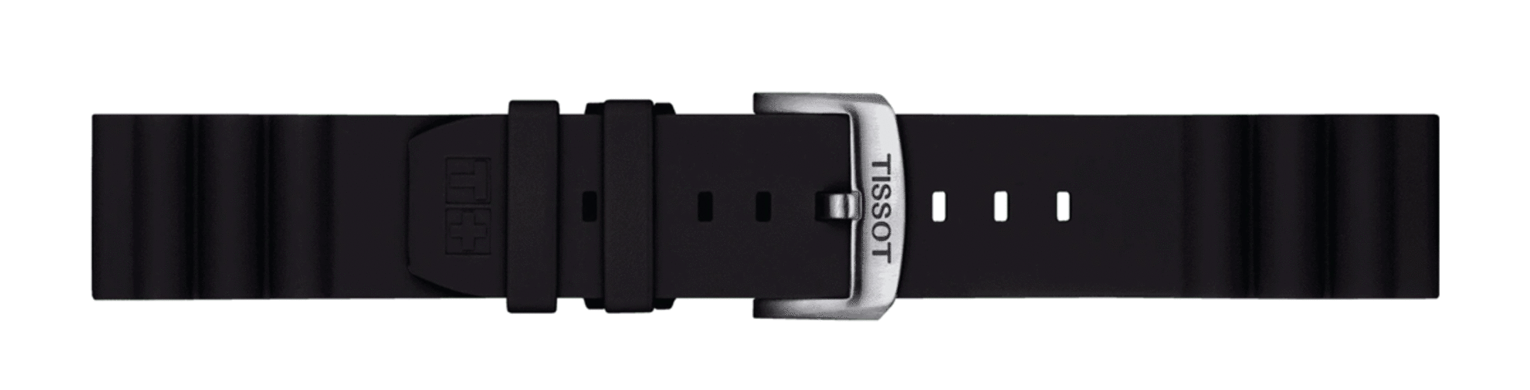 TISSOT T852.047.179 OFFICIAL BLACK SILICONE STRAP LUGS 22 MM