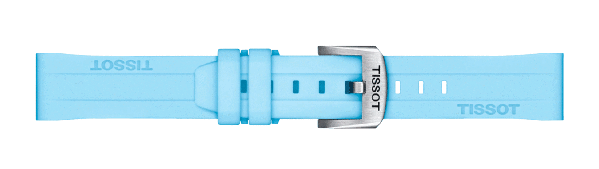 TISSOT T852.047.450 OFFICIAL BLUE SILICONE STRAP LUGS 18 MM
