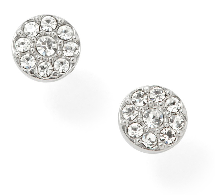 FOSSIL Disc Silver-Tone Studs JF00828040