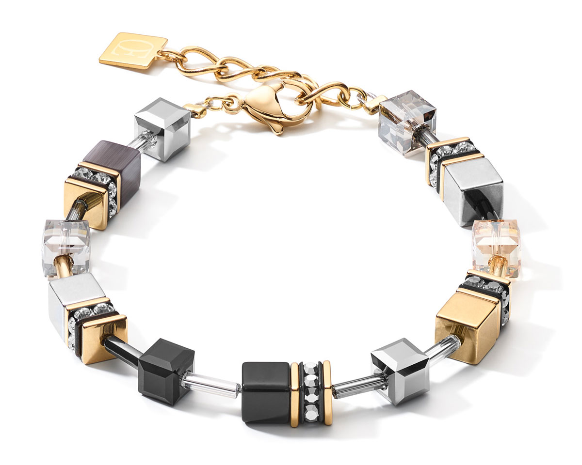 Coeur De Lion GEOCUBE® Bracelet Grey-Gold 2839/30-1216