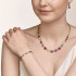 Coeur De Lion Bracelet GeoCUBE® Big Cube Crystals Pavé, Gemstones & Stainless Steel Rose Gold Multicolor Gemstone 5058/30-1561