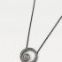 TOMMY HILFIGER IONIC-PLATED MONOGRAM CRYSTAL CIRCLE NECKLACE 2780521