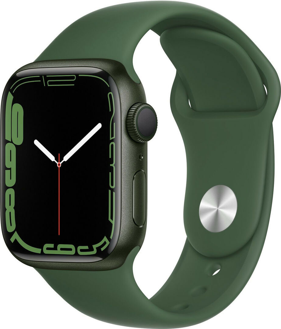 Apple Watch Series 7 GPS 41mm Green Aluminium Case with Clover Sport Band MKN03VR/A