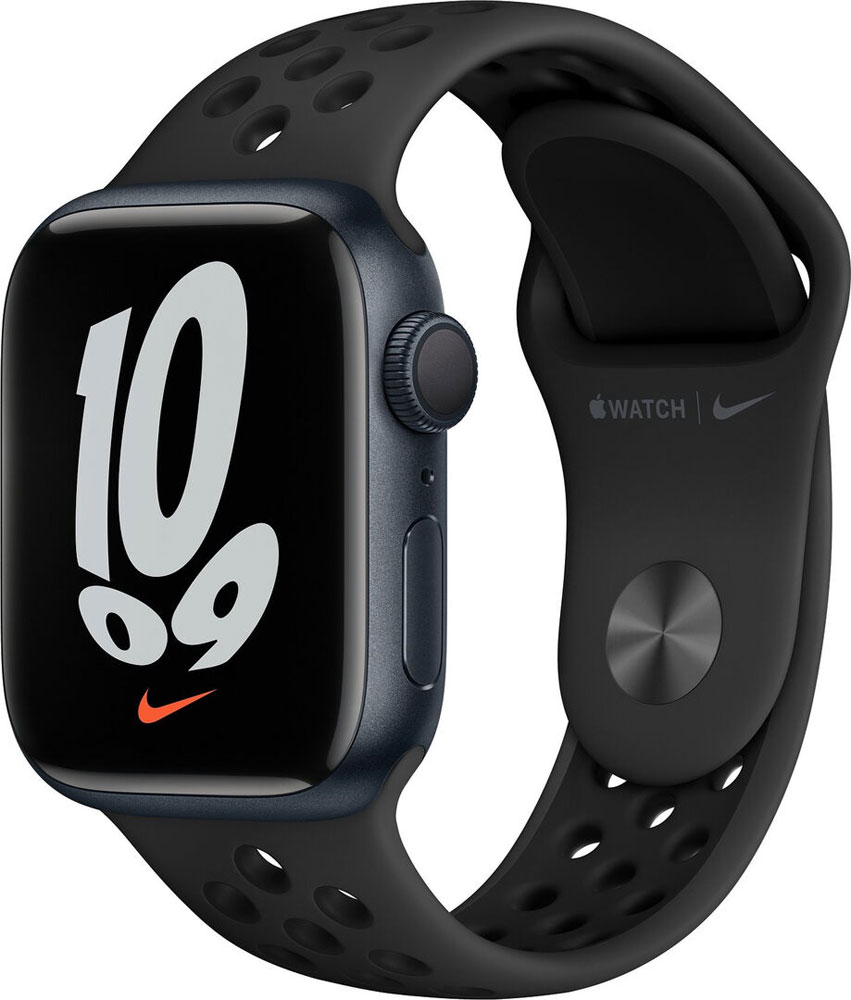 Apple Watch Nike Series 7 GPS 41mm Midnight Aluminium Case with Anthracite Black Nike Sport Band MKN43VR/A