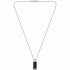 HUGO BOSS BOX-CHAIN NECKLACE WITH BLACK AND SILVER-TONED PENDANT 1580263