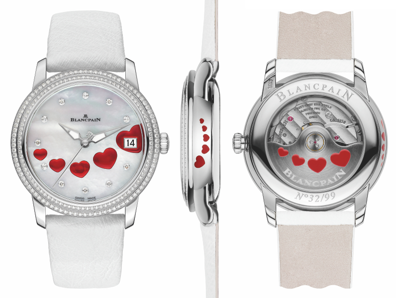 Detialný pohľad na hodinky Blancpain Ultraplate Saint Valentin 2013