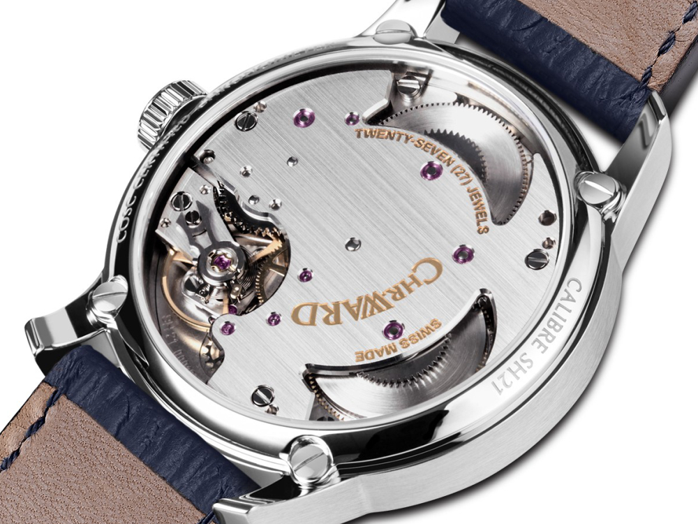 Christopher Ward C9 5 Day Small-Second Chronometer, zadná strana hodiniek