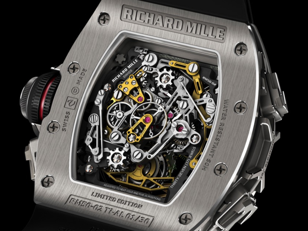 Richard Mille RM 50-02 ACJ Tourbillon Split Seconds Chronograph, zadná strana hodiniek