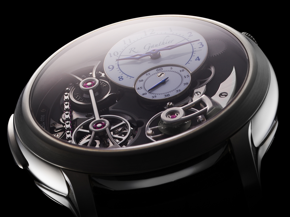 Romain Gauthier Logical One Natural Titanium, ciferník hodiniek
