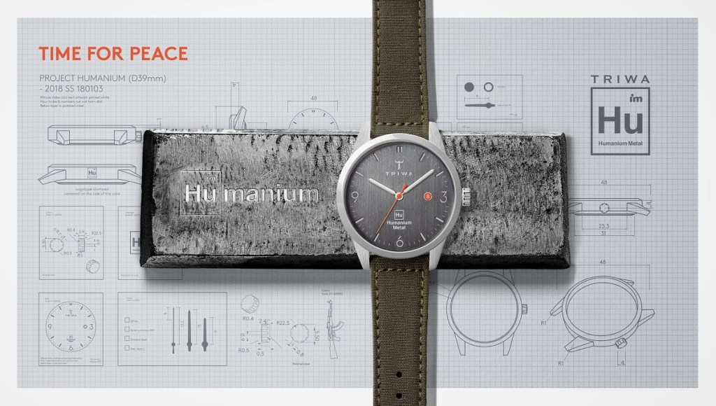 Triwa X Humanium Metal - hodinky vyrobené z roztavených ilegálnych zbraní